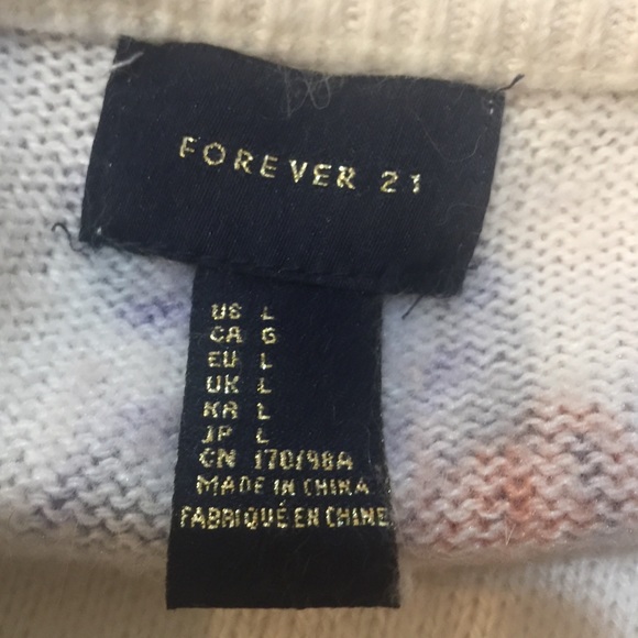 Forever 21 Women’s White Pullover Sweater Large - Picture 2 of 5